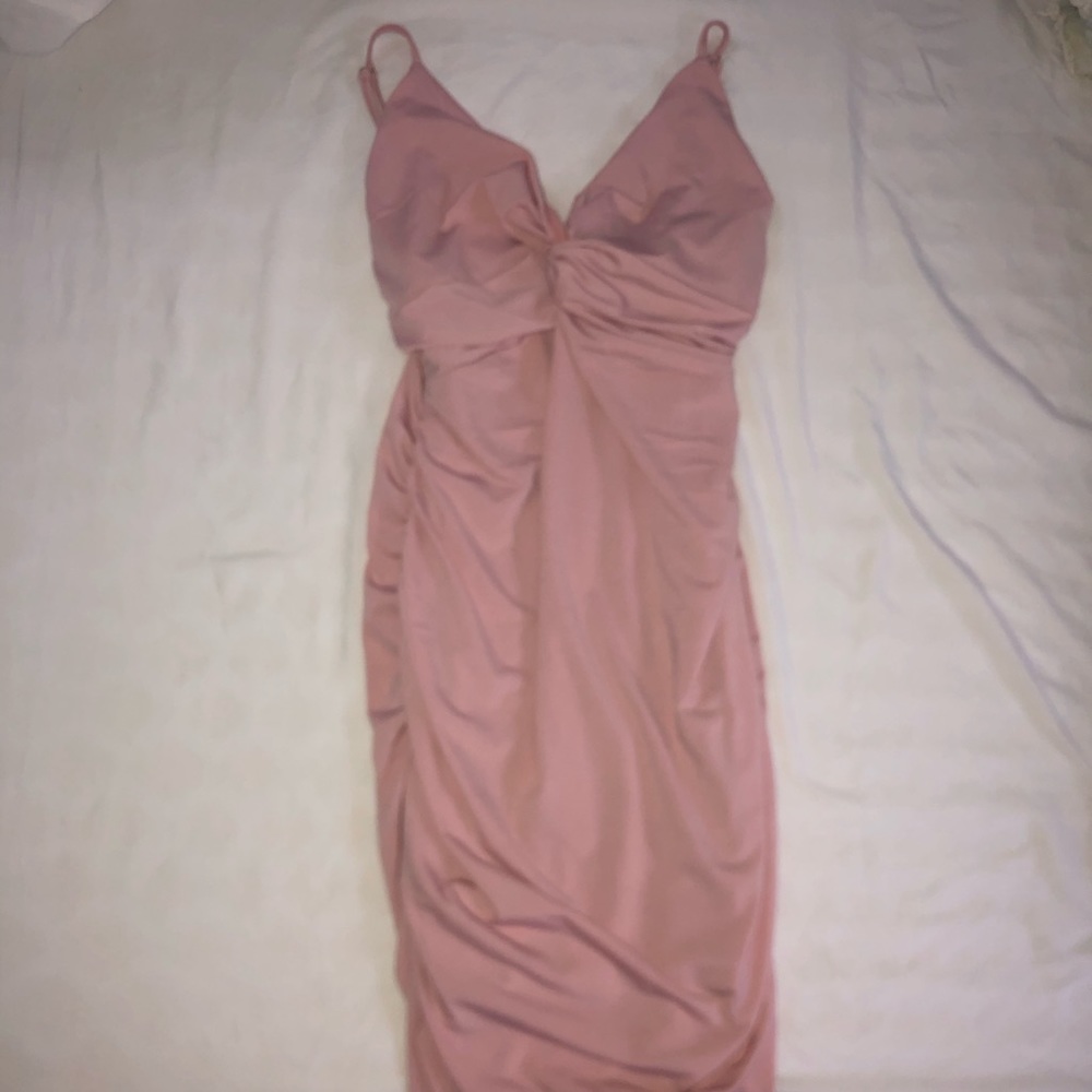 Pink Scrunched Dress